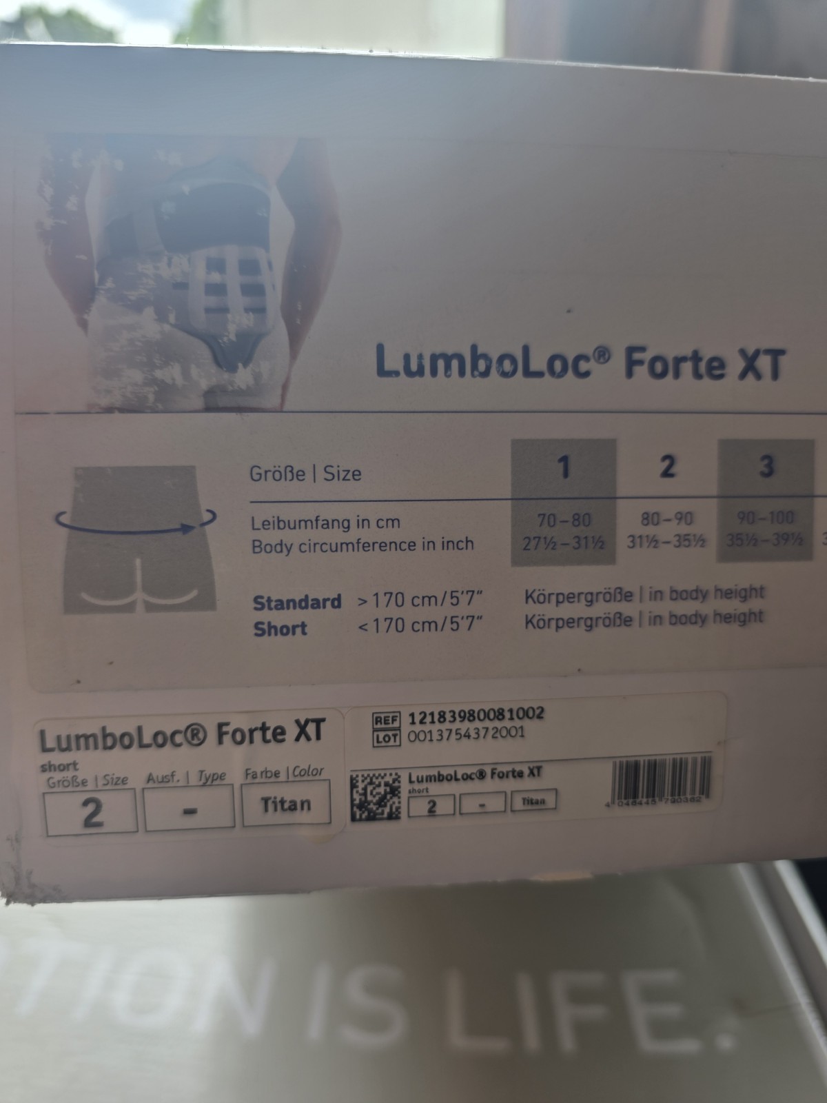 Bauerfeind LumboLoc Forte XT Lumbar Spine Back Support Stabilize Orthosis Size 2