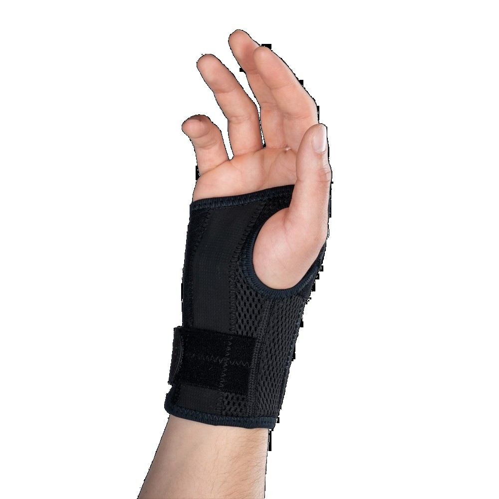 Sports Medicine Green Fitted Wrist Brace, Right, OSFM, Black