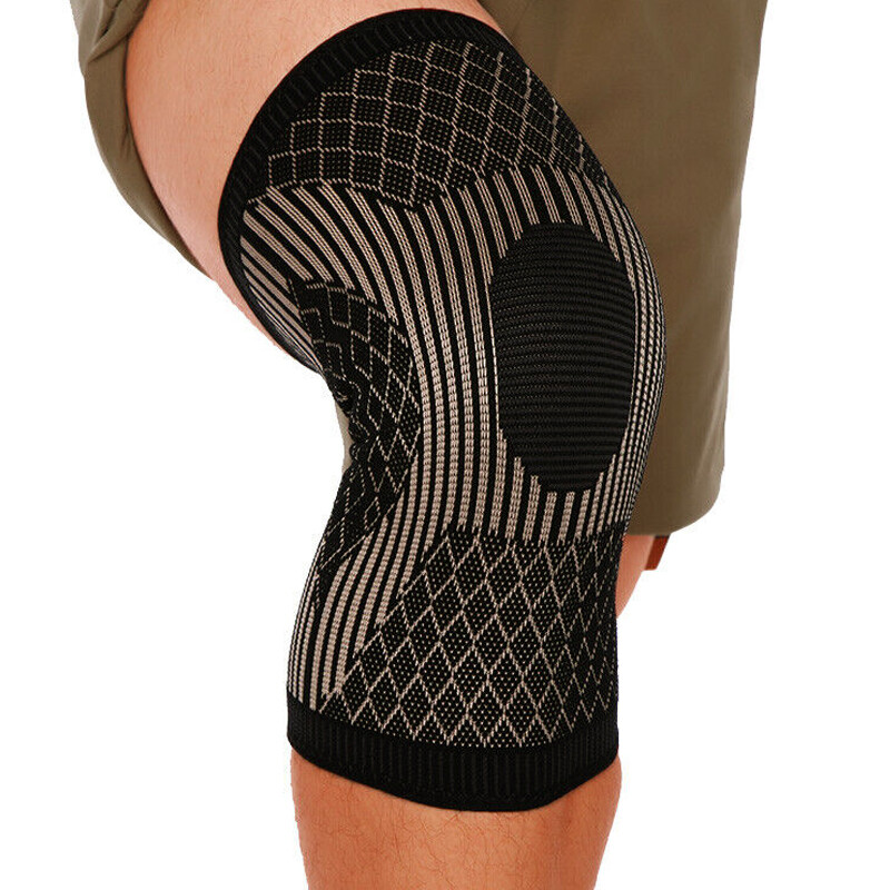 Copper Compression Knee Support Brace Joint Pain Arthritis Relief Sleeve Sport