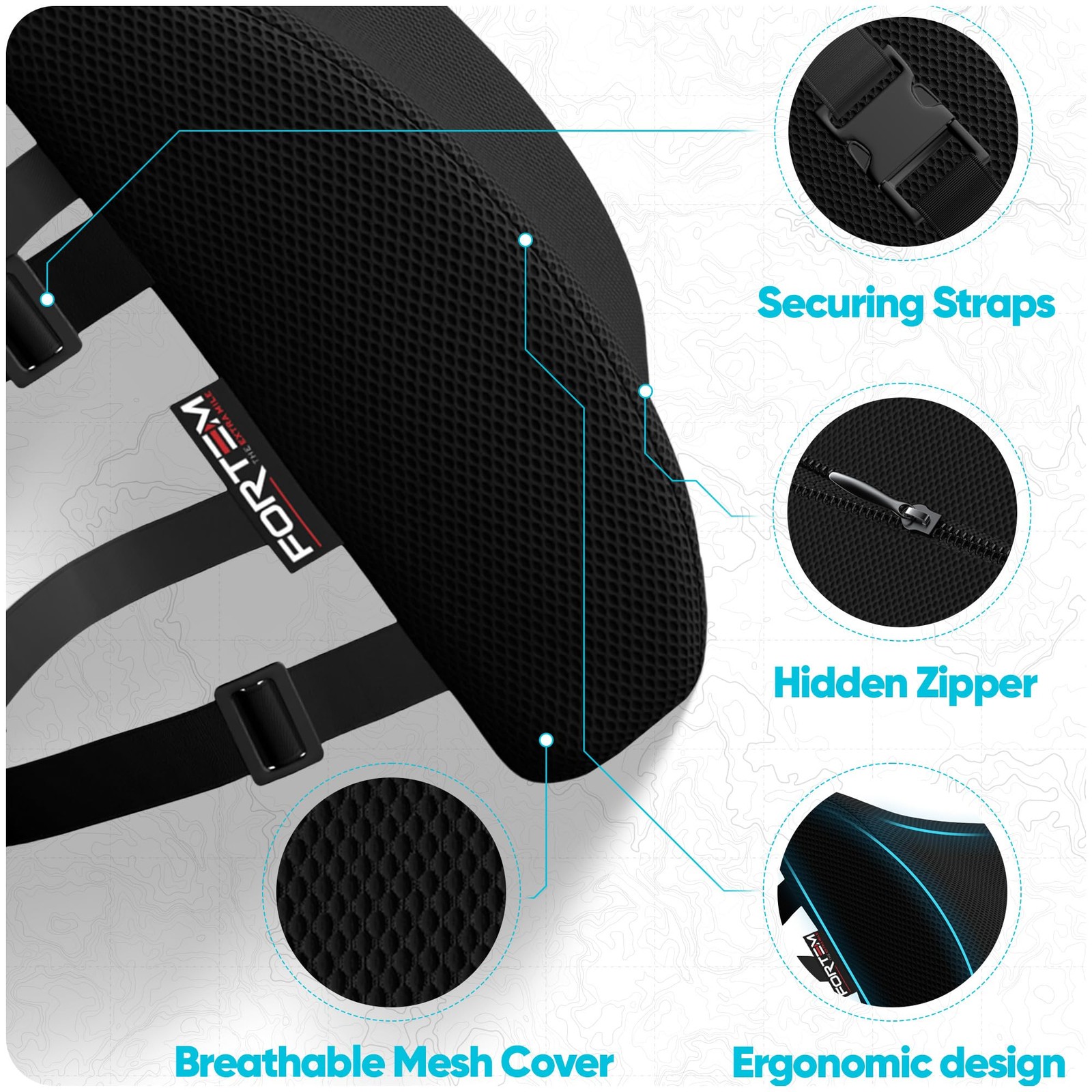 Lumbar Support Pillow for Office Chair, Lumbar Support Pillow for Car, Back R…