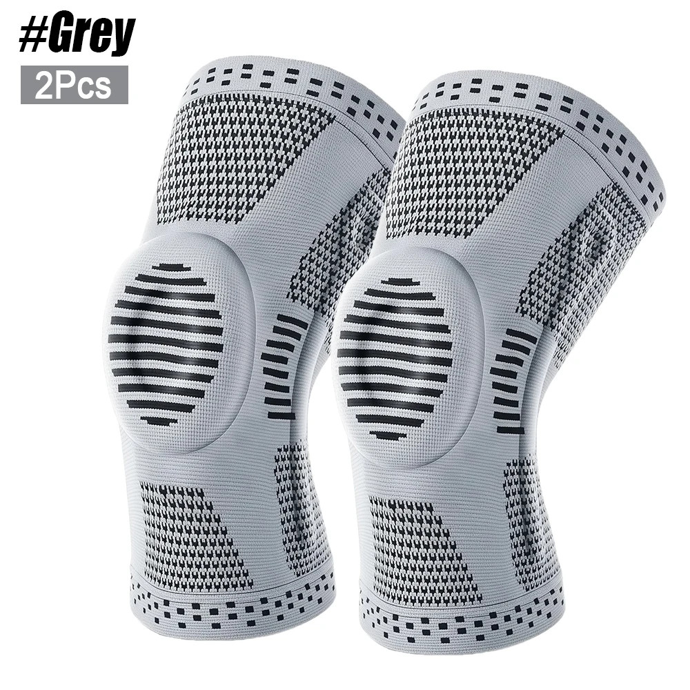 Compression Knee Brace Support Sleeve Patella Stabilizer Running Sports 1-2PCS