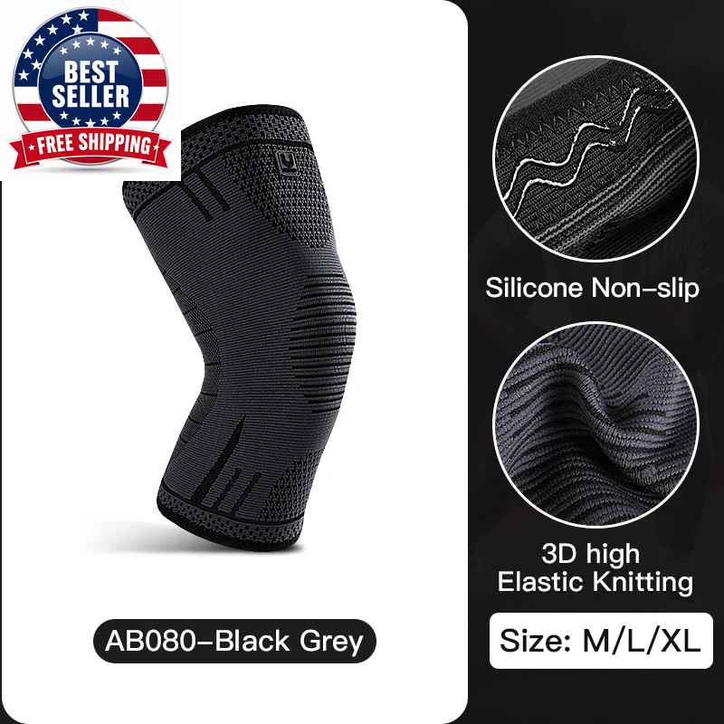 1 Piece of Compression Knee Support Sleeve, Elastic, Breathable, anti Slip Knee