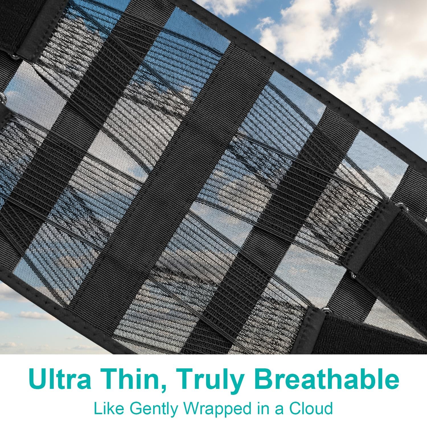 TitanGuard Ultra Thin Lumbar Support Brace for Women & Men – S/M, Black