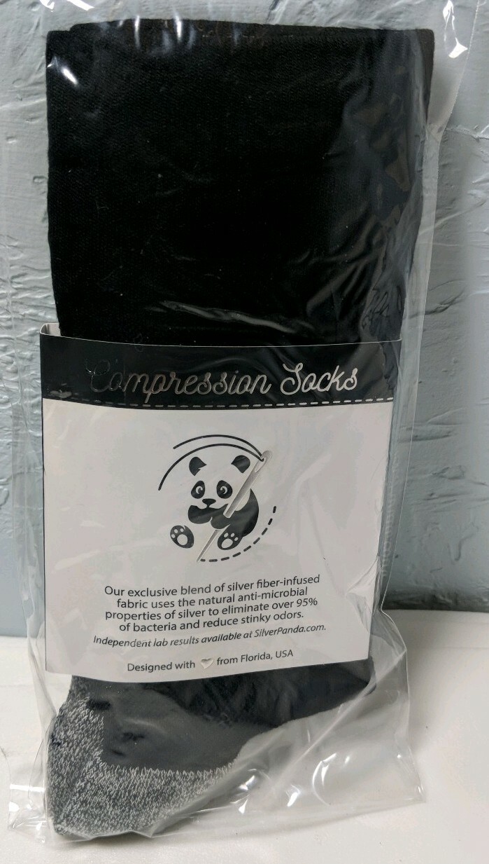 Silver Panda 15-20 mmHg Compression Socks for Men, Women, Unisex Crew Length Sm