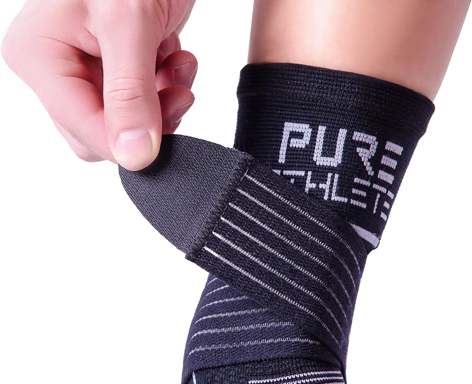 Ankle Brace Support Stabilizer – Compression Sleeve, Adjustable – Great for Runn