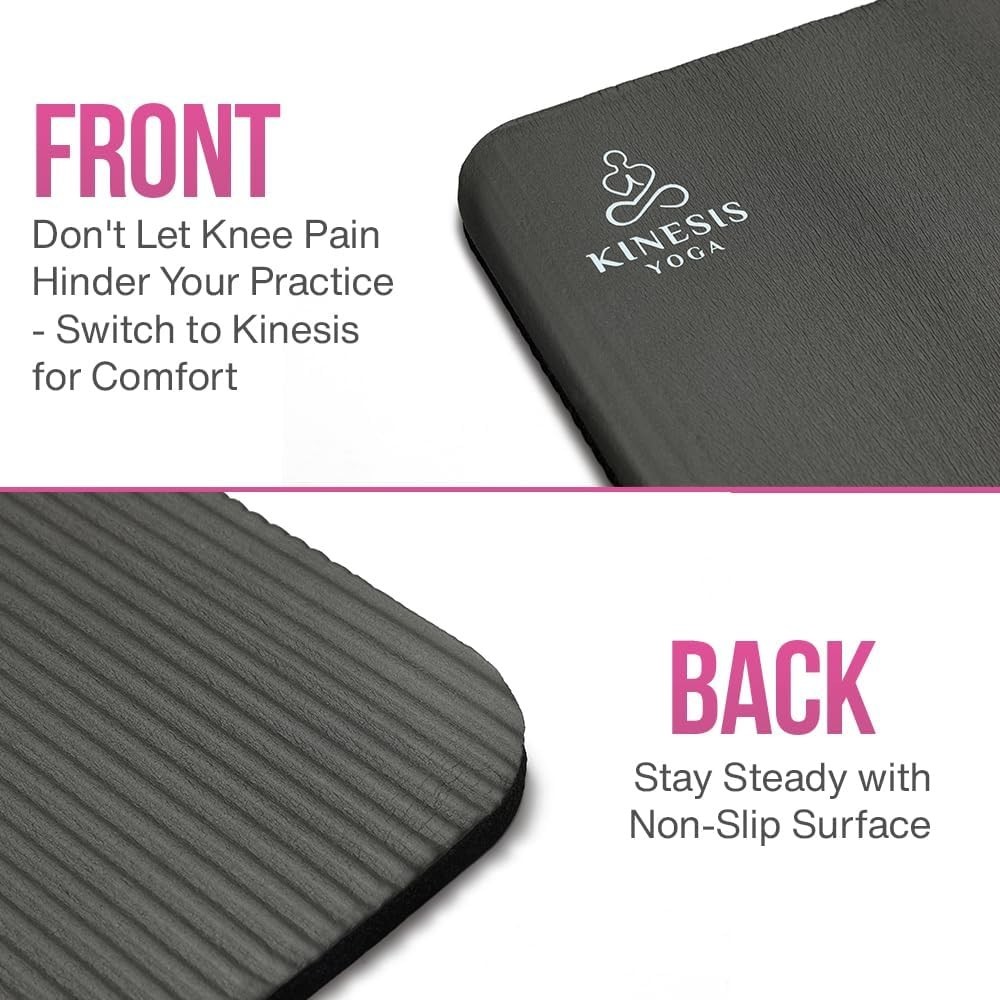 Eco-Friendly Extra Thick Yoga Knee Pad – 1 Inch Cushion with Portable Mesh Bag