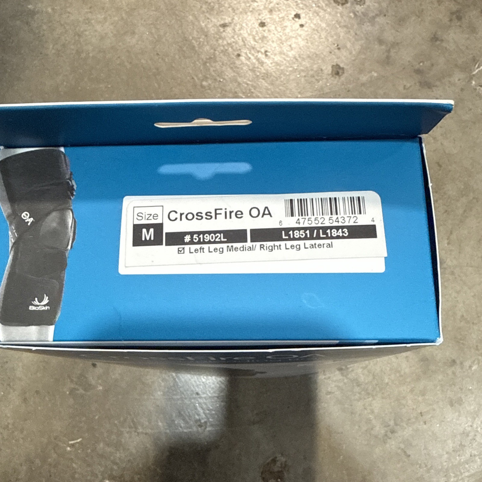 Bioskin Crossfire OA Knee Brace Support Left Or Right Size Medium – Open Box