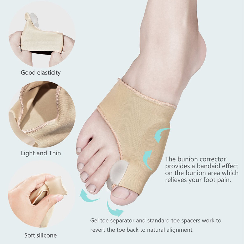 2Pcs Valgus Big Toe Bunion Straightener Splint Corrector Pain Relief Foot Care