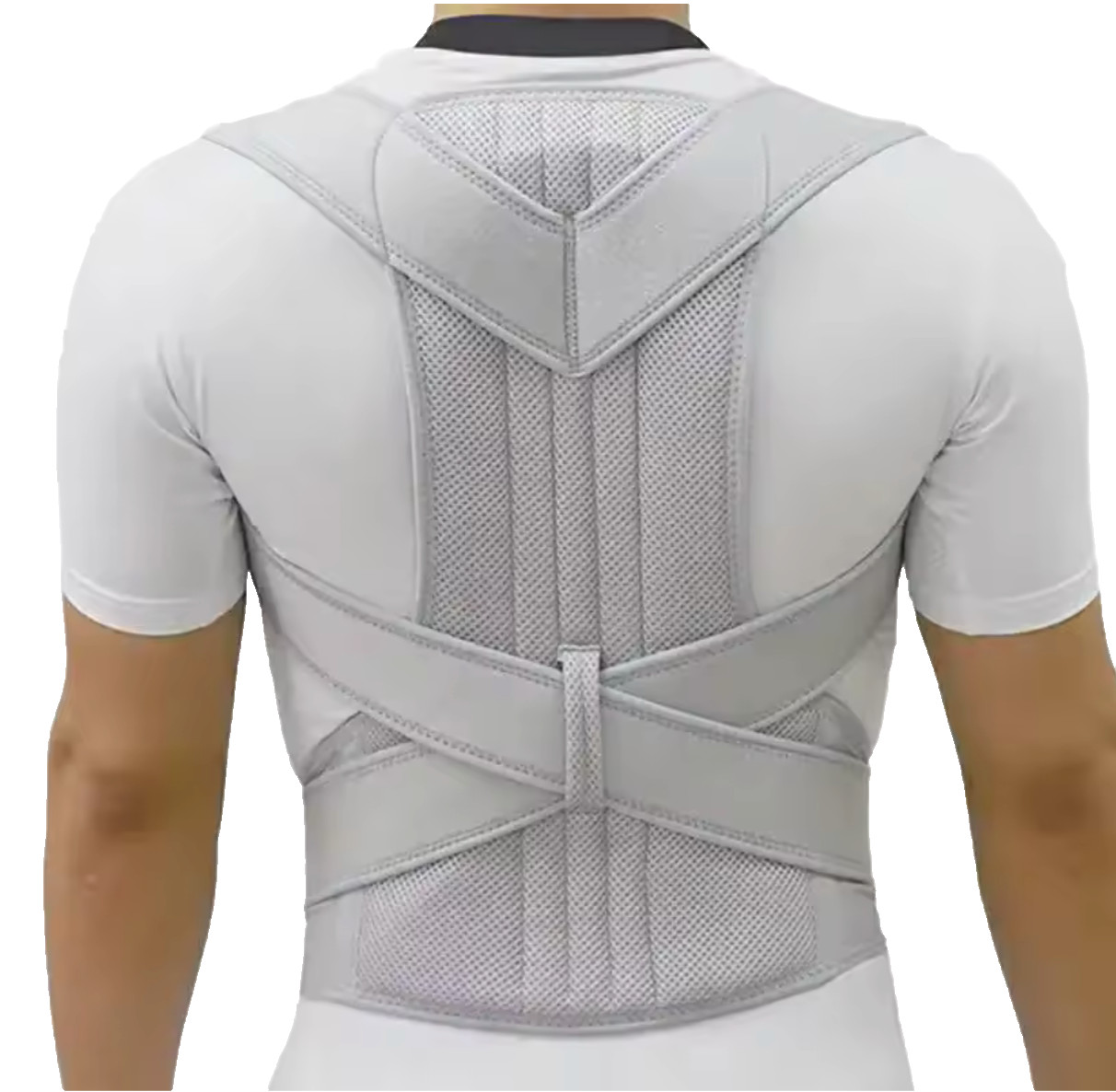Back posture corrector is adjustable with breathable shoulder and waist support