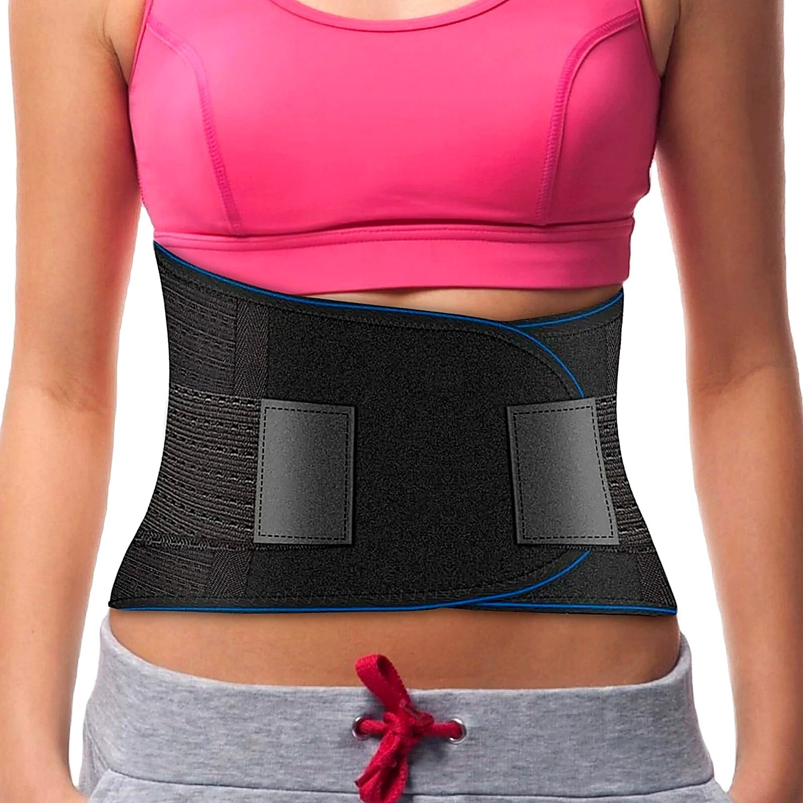 Back Support Belt Lumbar Waist Brace Adjustable Posture Lifting Work Men Women