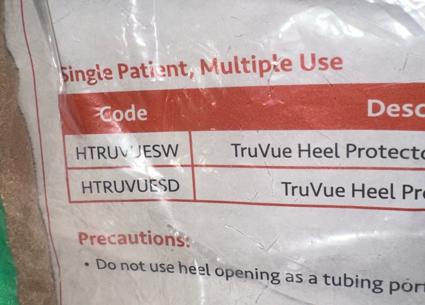 TrueVue Standard Heel Protector HTRUEVUESD 13”-18” READ Description