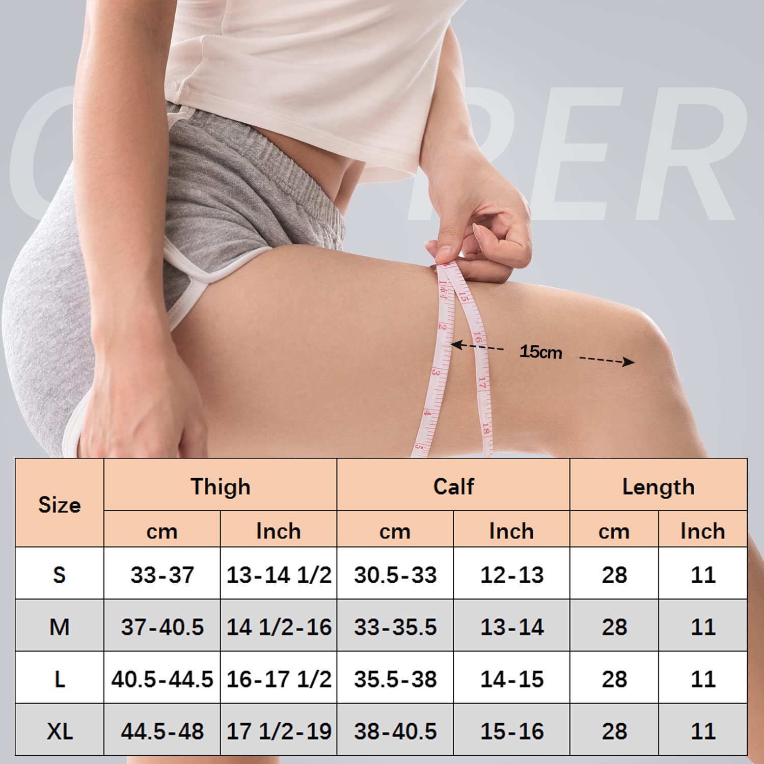 2x Knee Sleeves Copper Silver Compression Brace Support Sport Joint Injury Pain