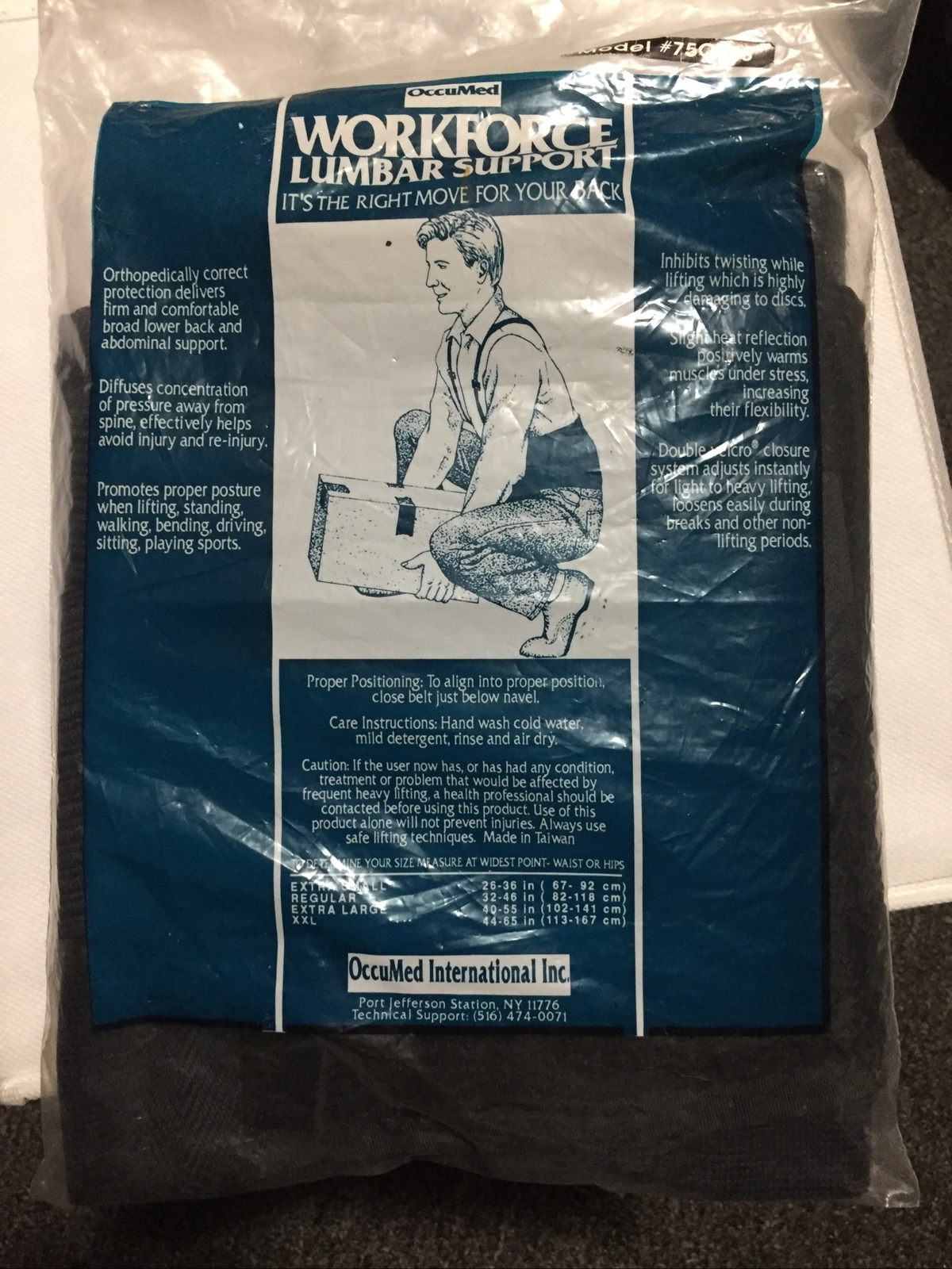 OccuMed Workforce Lumbar Back Support Brace XS