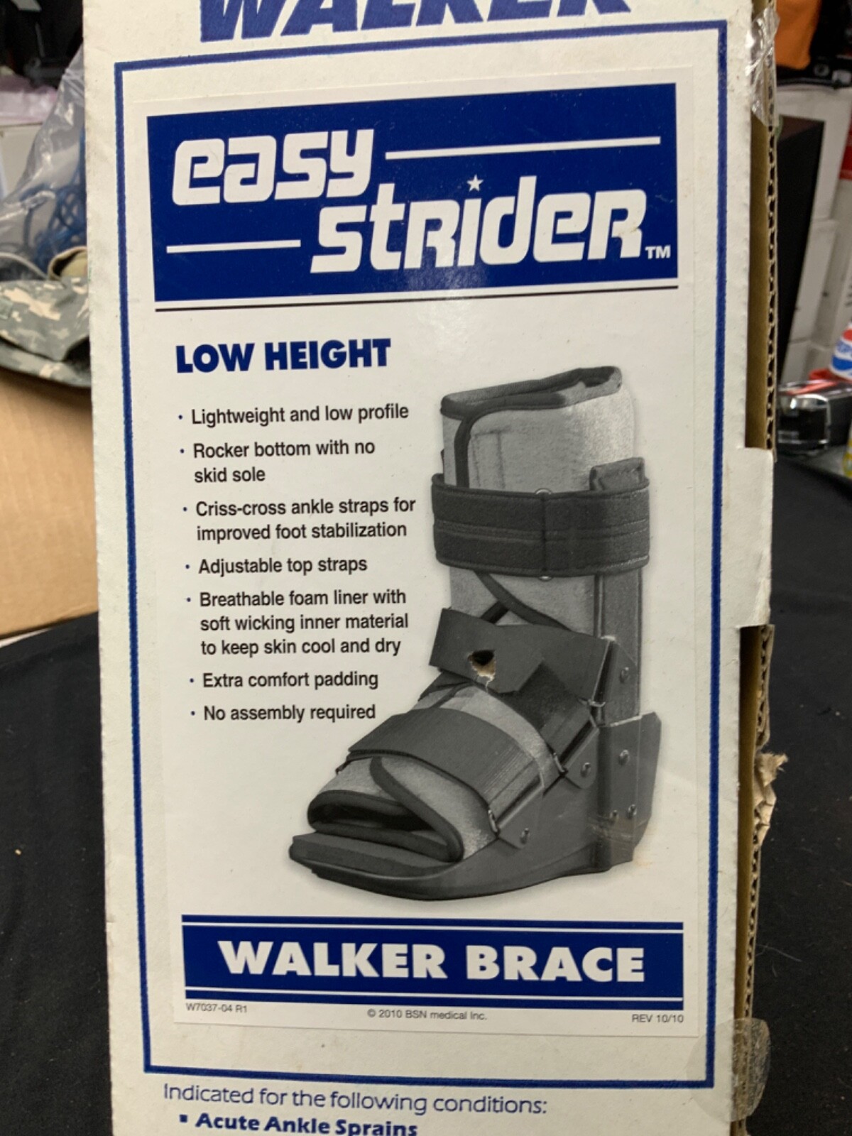 StepLite Ankle Walker Easy Strider Low Height, Size SMALL (M 6-7.5/ W 5-8.5)