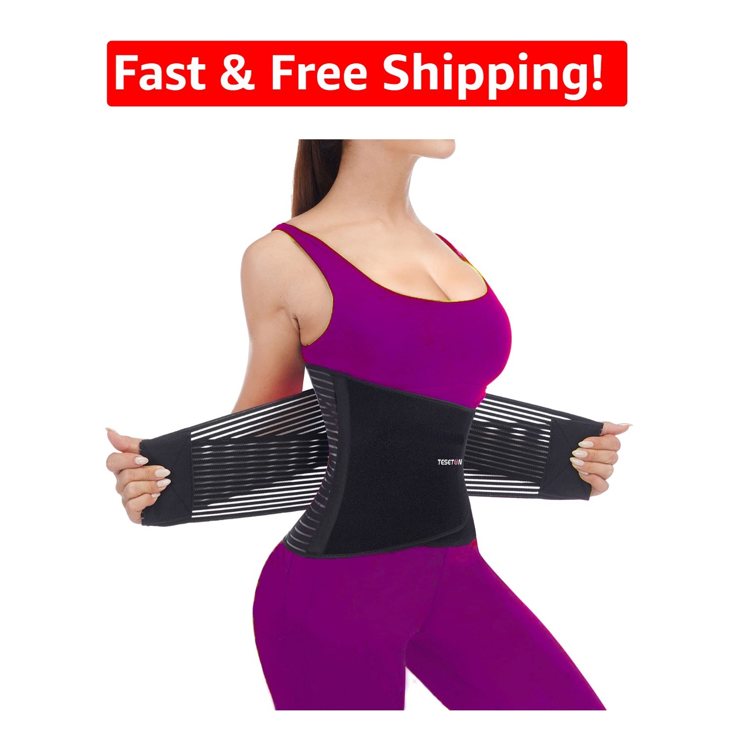 Breathable Lumbar Support Belt with Reinforced Bones – Back Pain Relief Size M