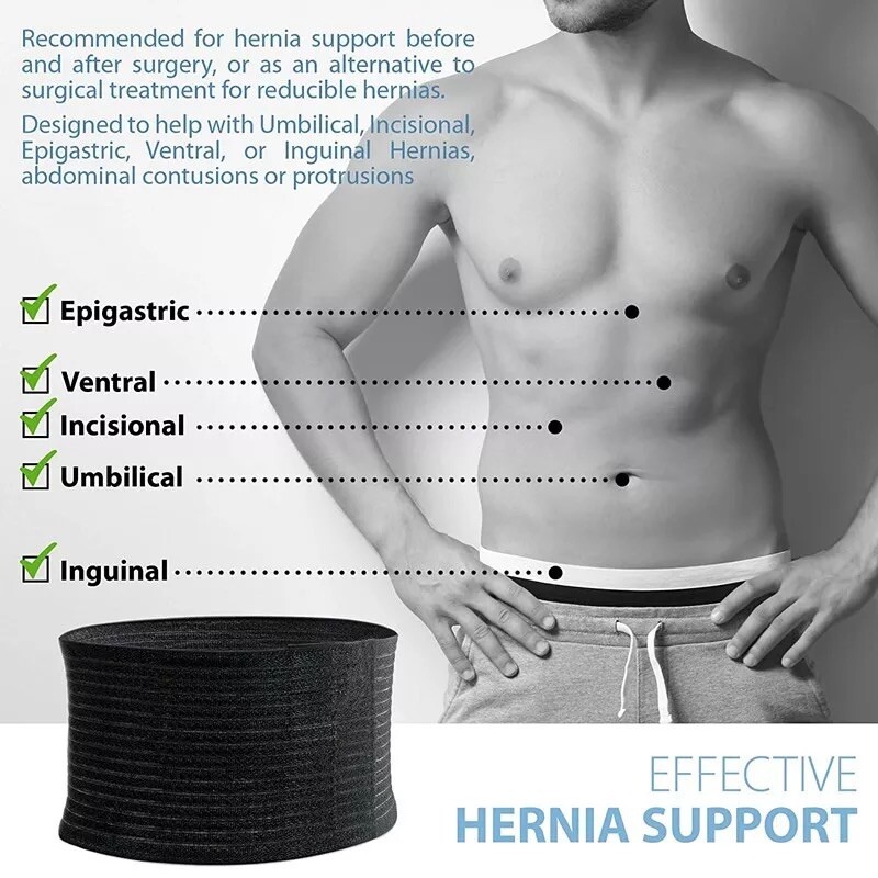 BSOS Replacement Silicone Pad for Umbilical Hernia Belts & Supports Black German