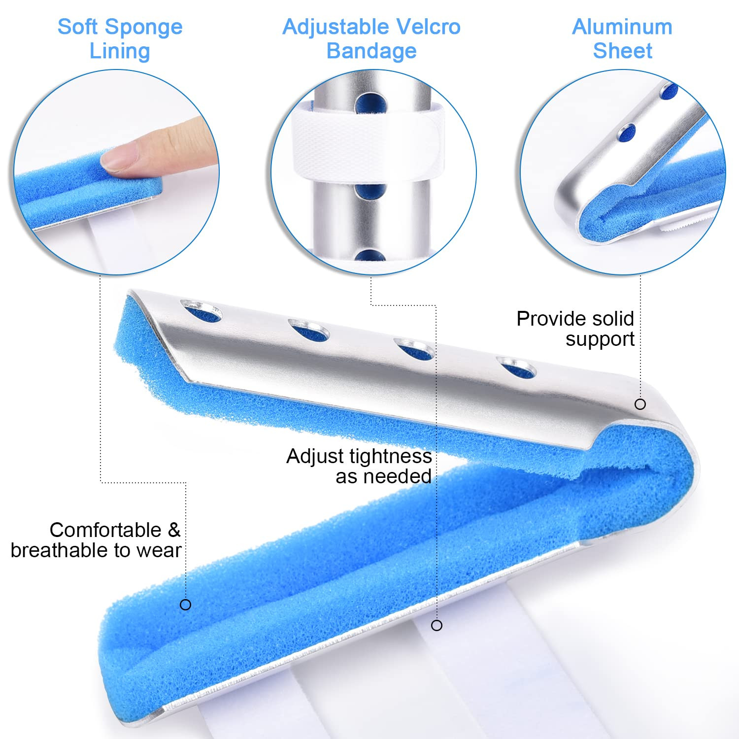 Finger Splint, 3PCS Finger Support Brace Stabilizer for Straightening Arthritis