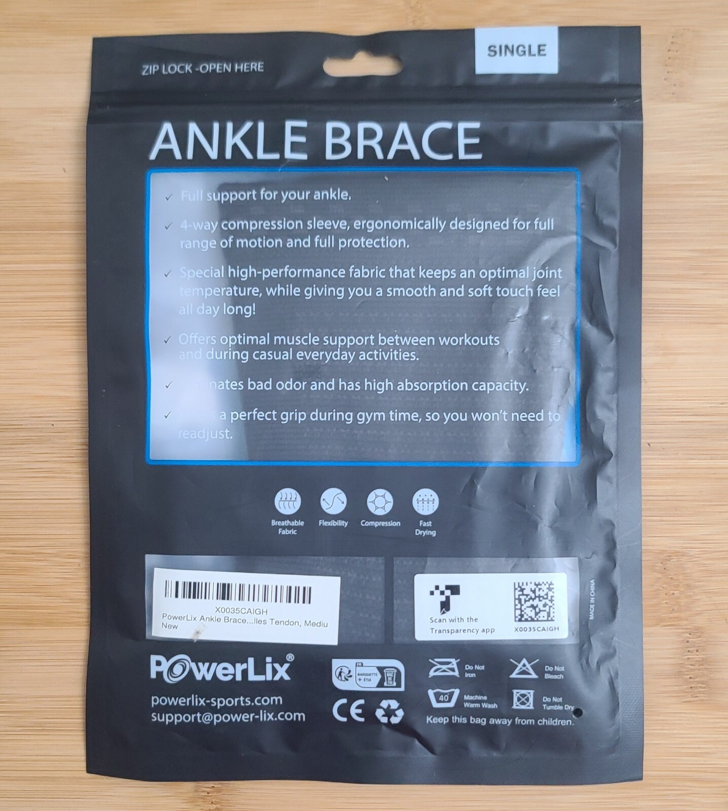 Ankle Brace Compression Support Sleeve for Swelling, Sprain, Plantar Fasciitis