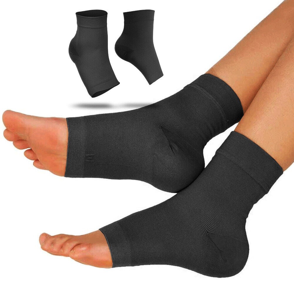 1Pair Ankle Brace Compression Sleeve Support Socks Foot Fasciitis Pain Relief