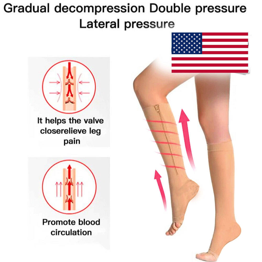 3pairs Socks For Compression Socks 20-30mmhg Men Women Circulation Recover Nylon