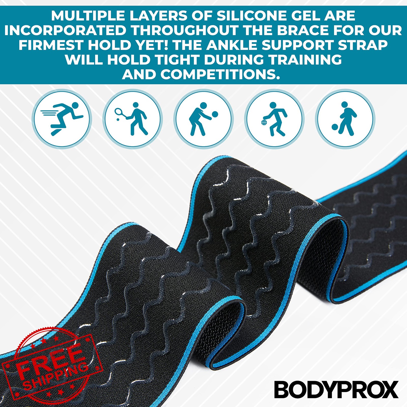 Bodyprox Ankle Support Brace Adjustable One Size