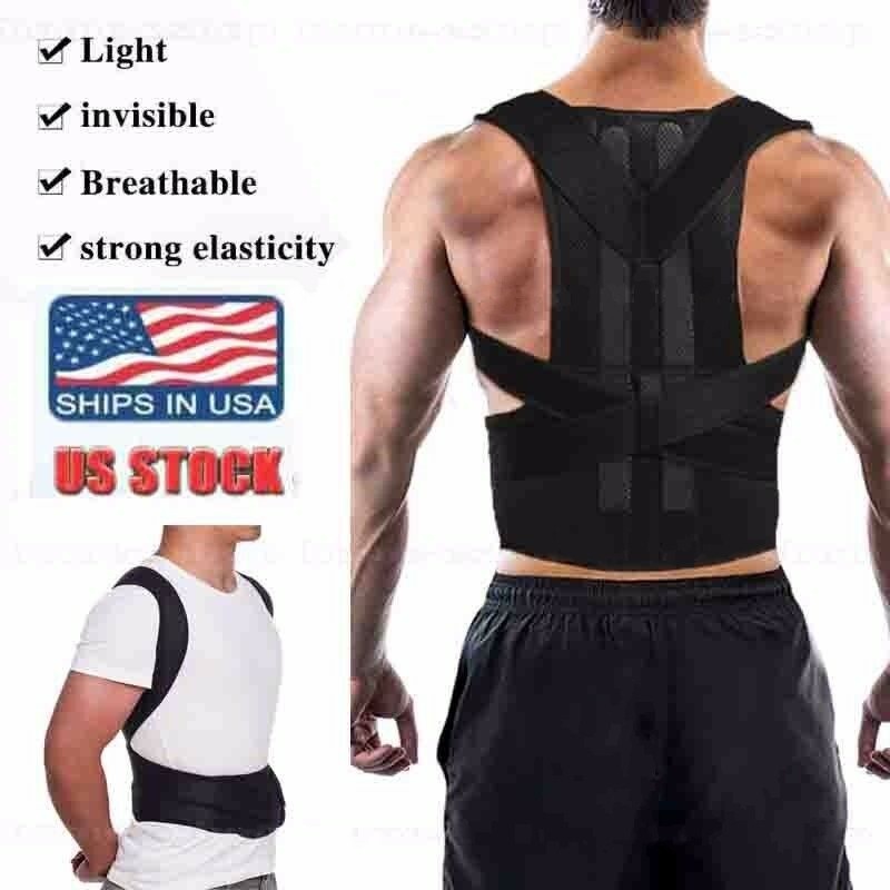 Adjustable Posture Corrector Shoulder Low Back Support Brace Belt For Women Men