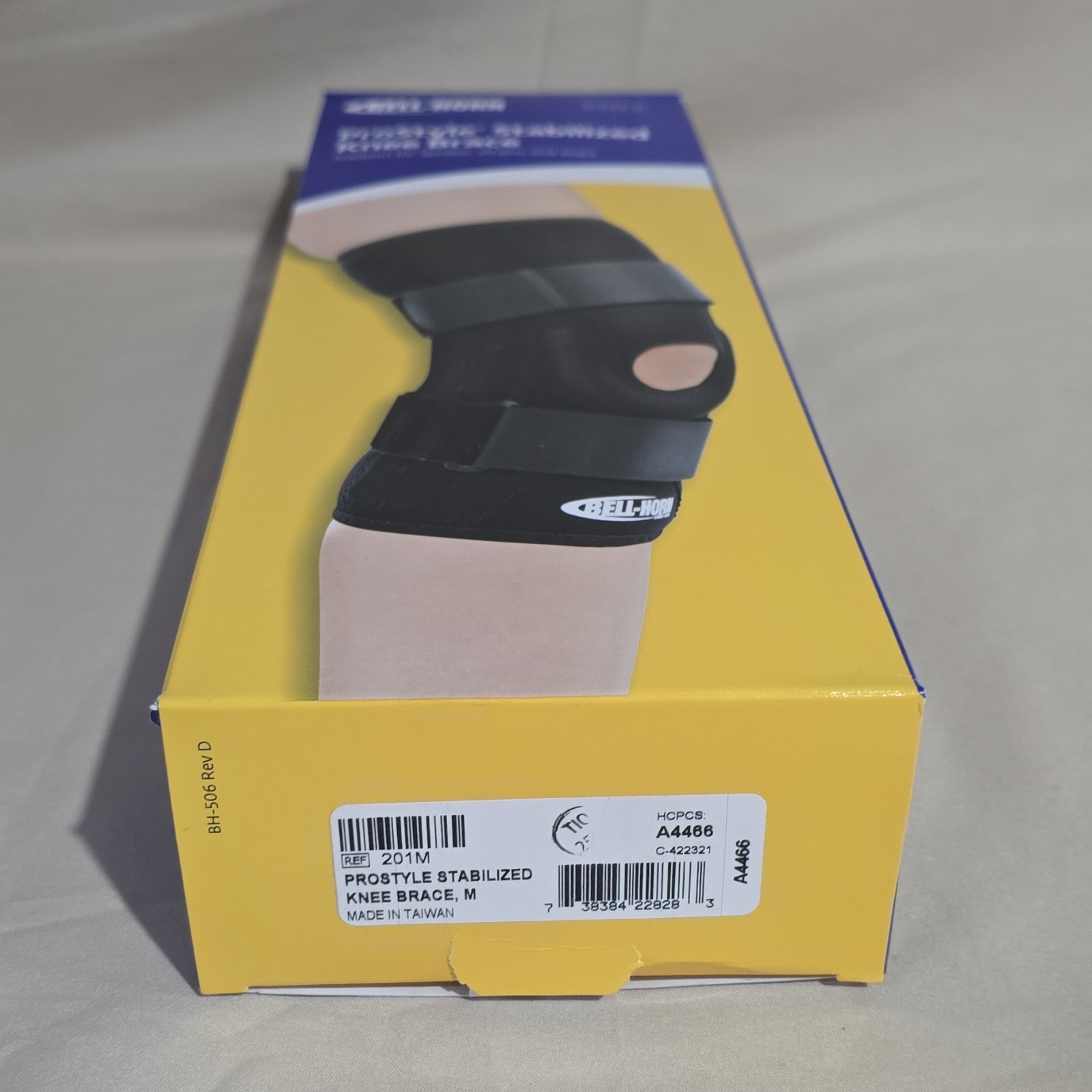 Bell-Horn ProStyle Stabilized Knee Brace Medium Open Patella Adjustable Support