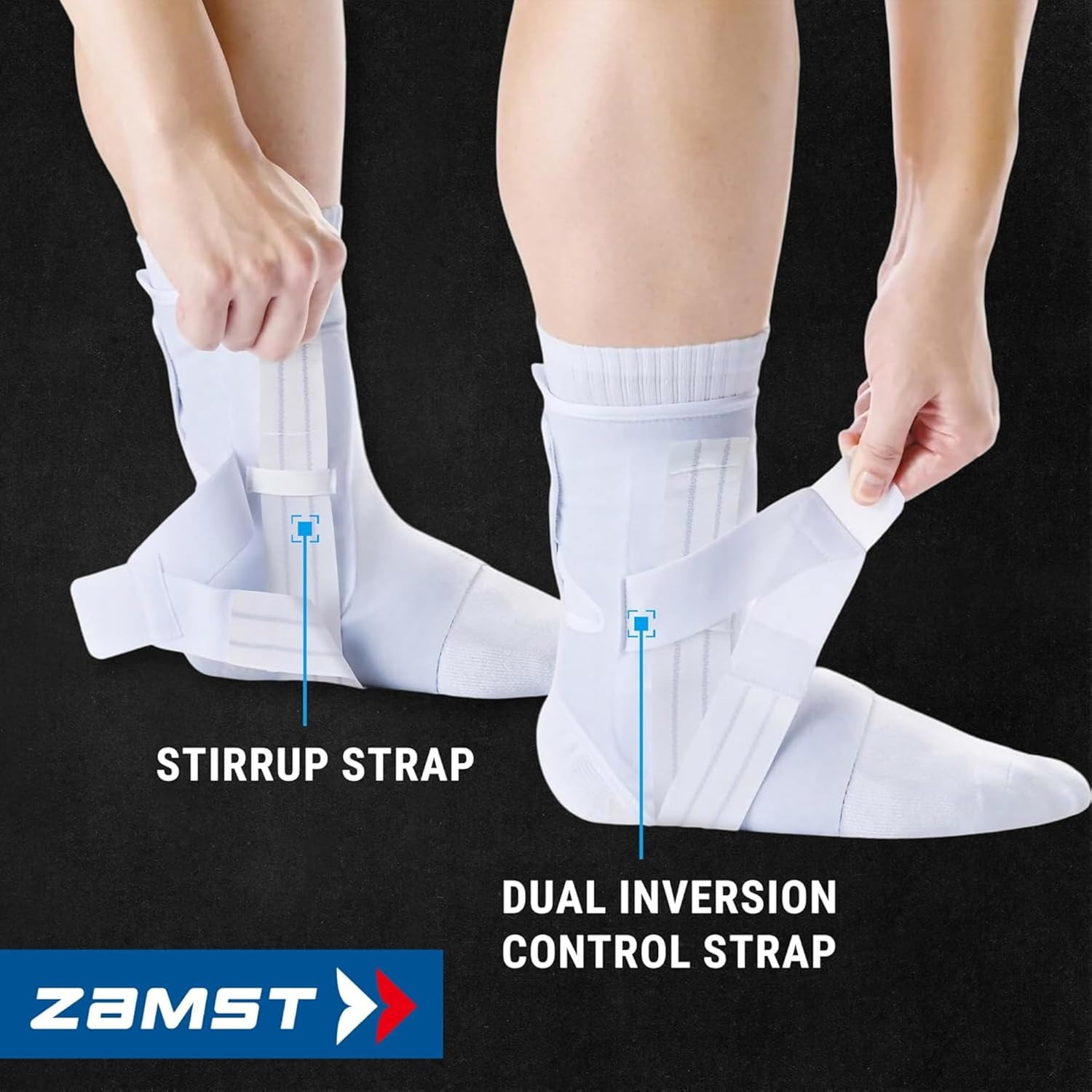 A1 Strong Ankle Brace Sports Sprains – White, Left, M | Breathable Design for Me