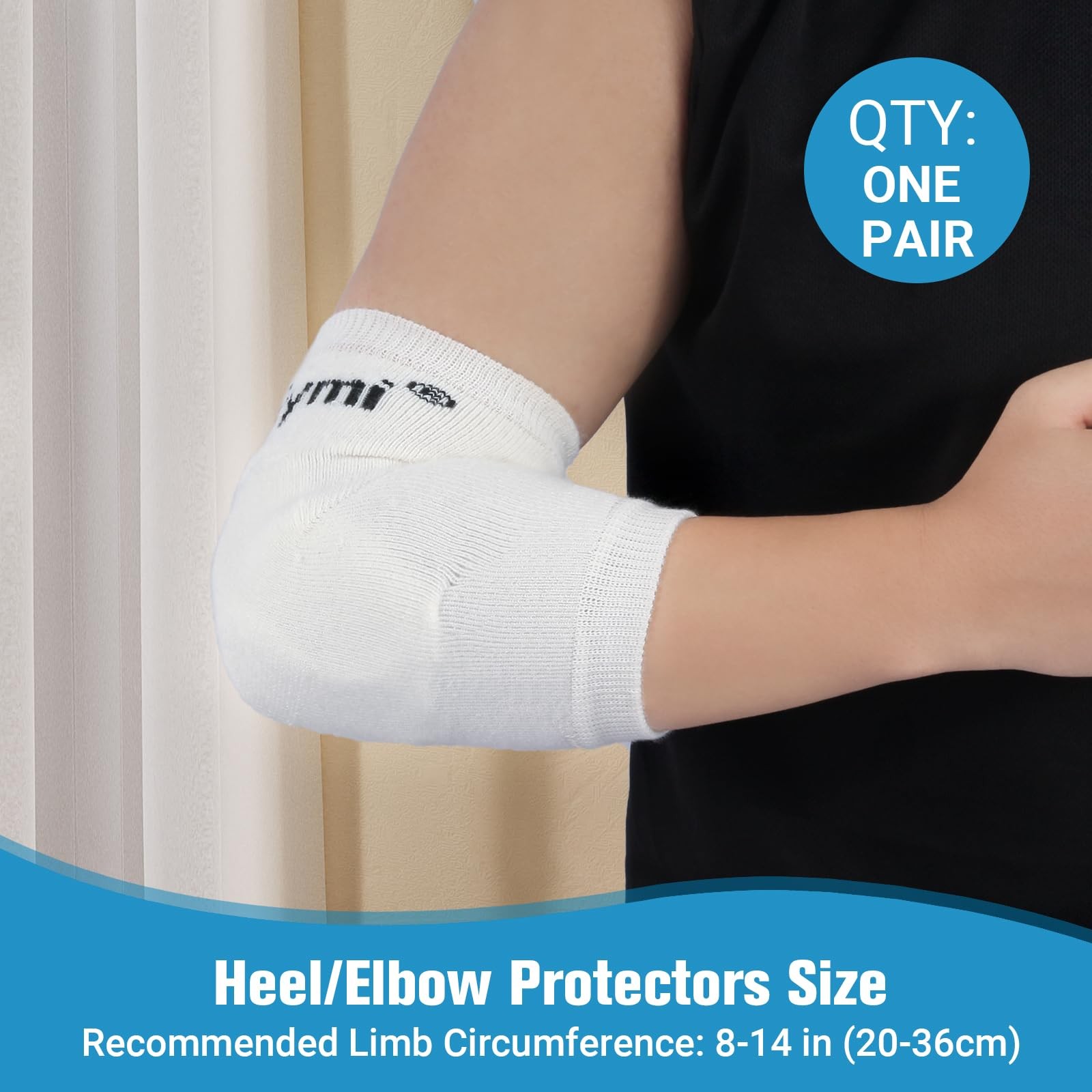 Heel And Elbow Protectors (One Pair) with Foam Pads, Lightweight Knit Elbows …
