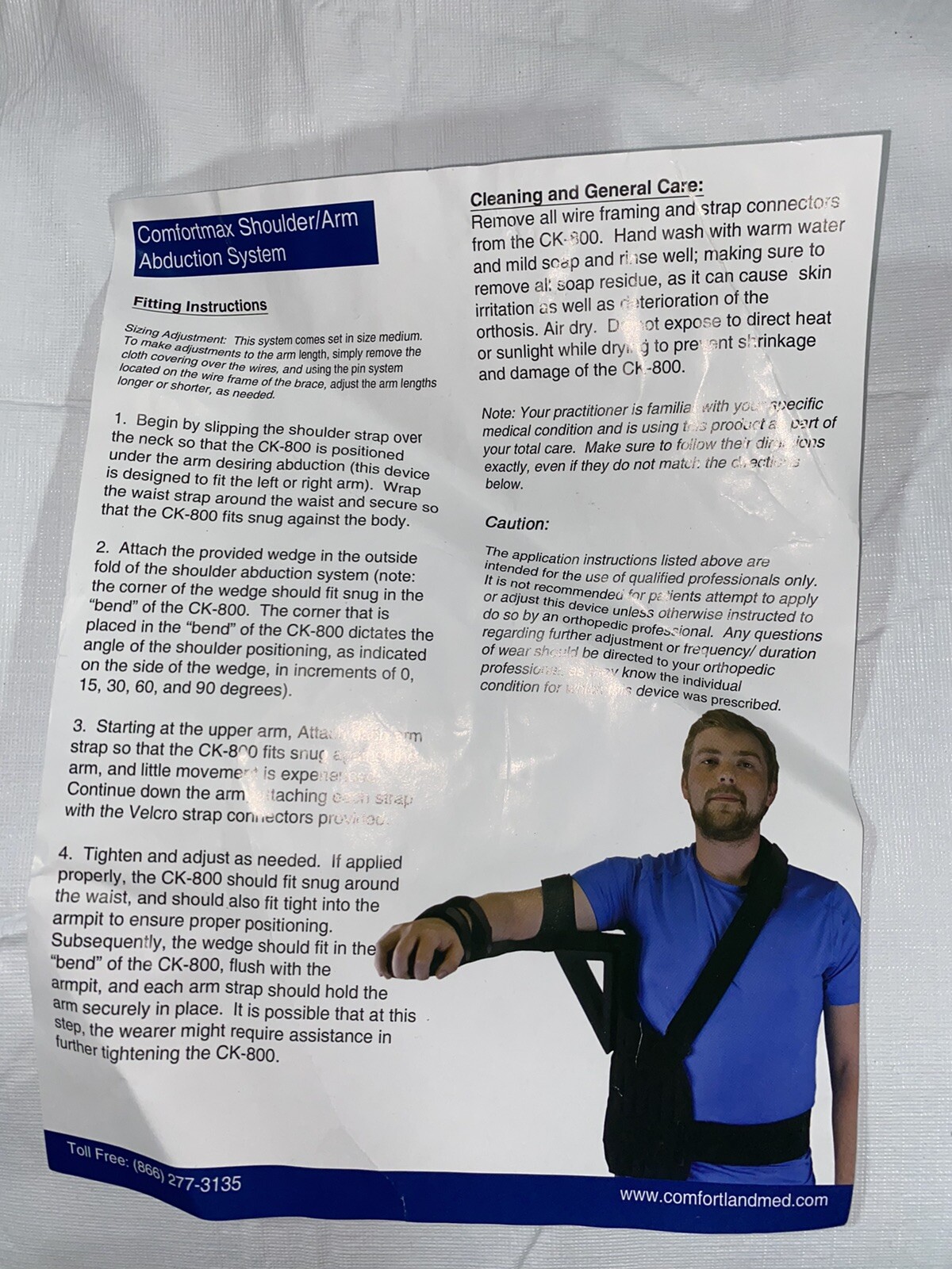 NEW Comfortmax CK 800 Shoulder Arm Abduction System Brace L3960