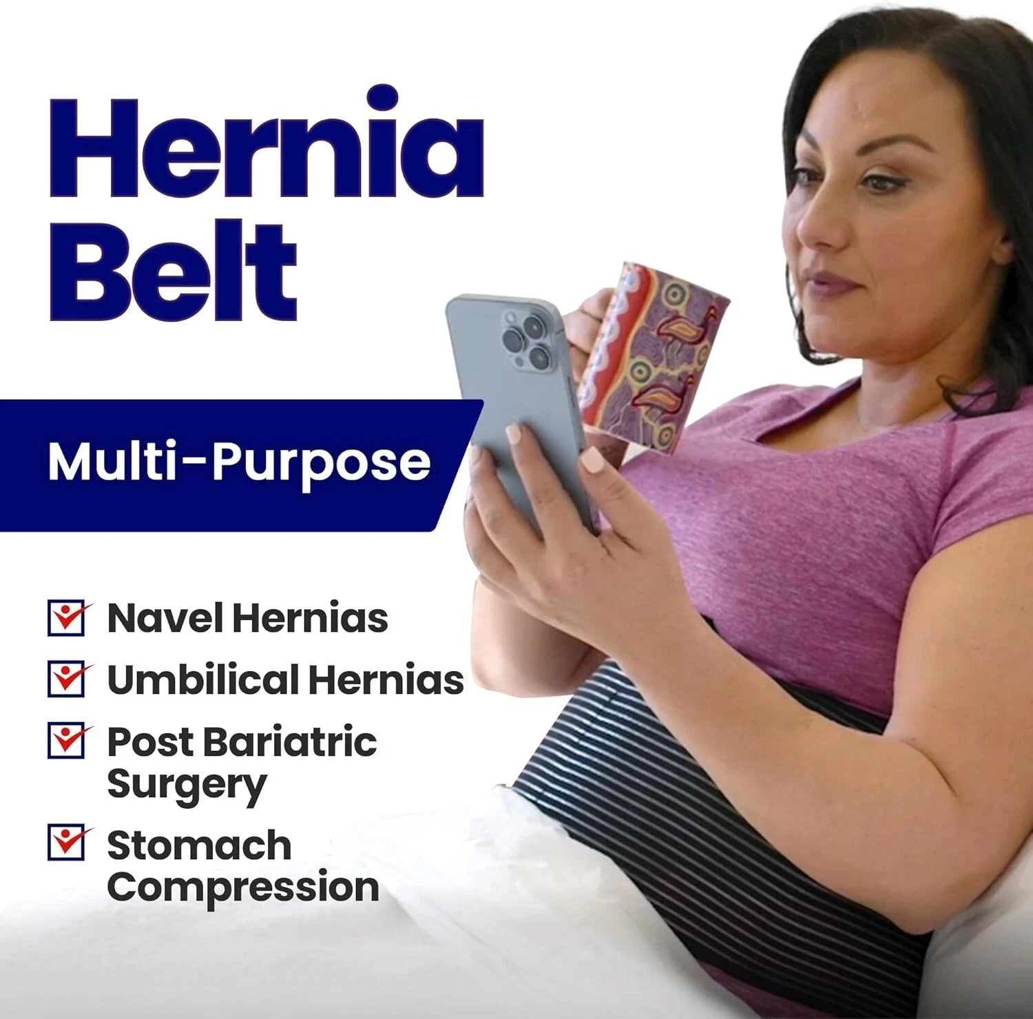 Hernia Belt for Men or Women C Section Belly Binder & Abdominal Binder (XXL)