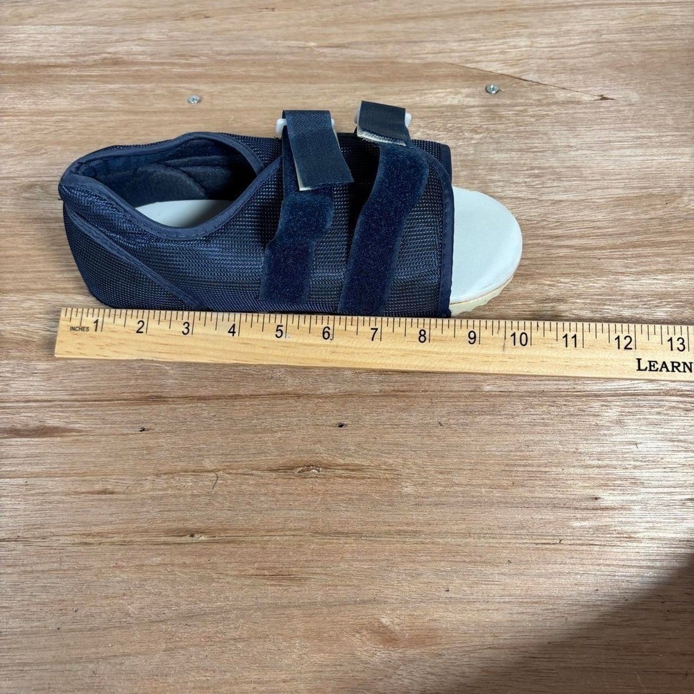 Post Op Surgical Shoe Medical Walking Boot Adjustable Mesh Navy Blue Medium