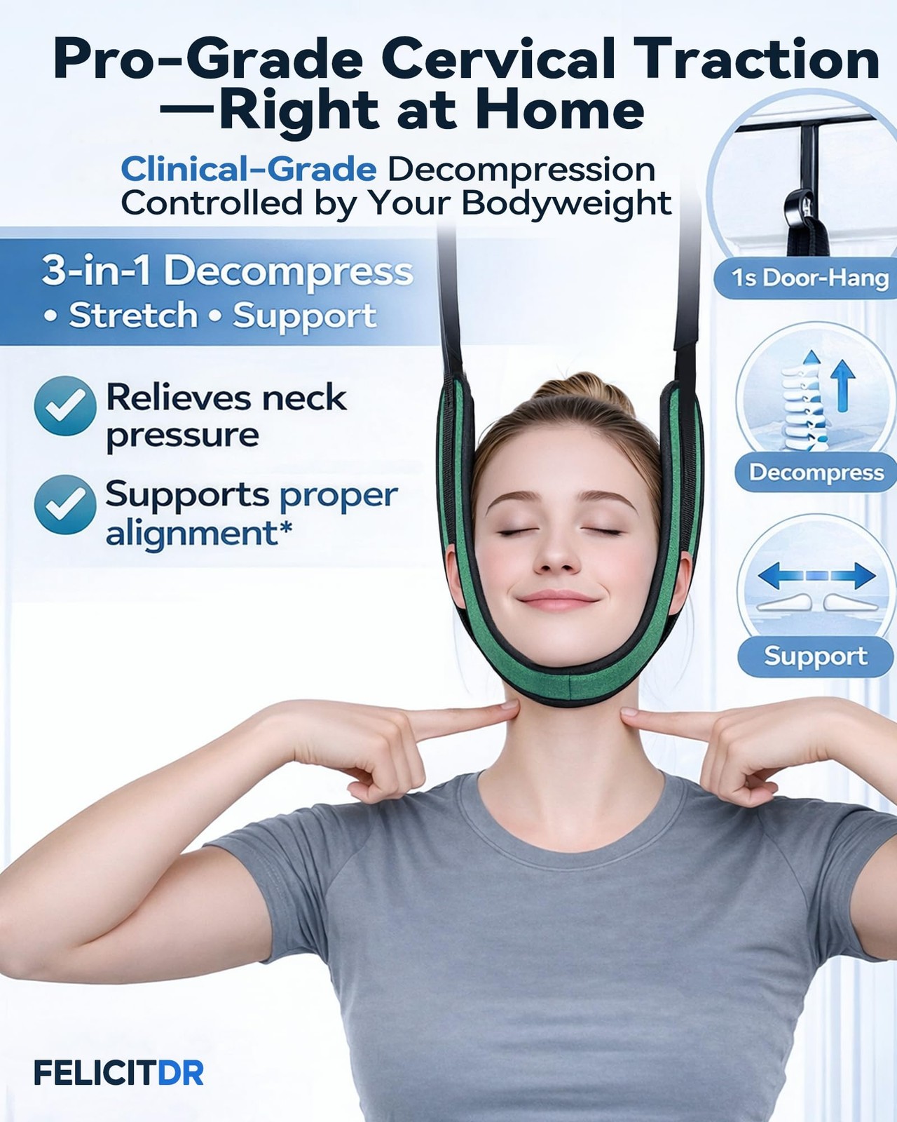 FELICITDR Neck Traction Device Green