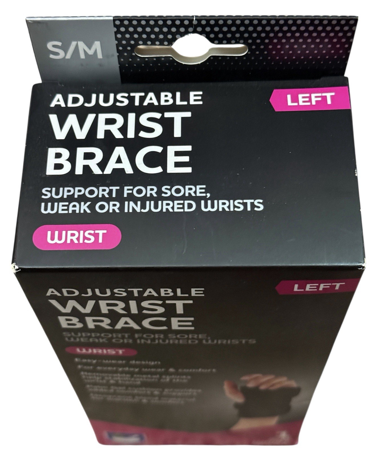 RITE AID Size S/M Adjustable WRIST BRACE For Left Hand + Gel Cushion