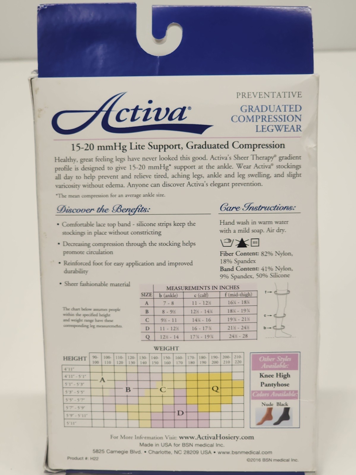 Activa Compression Stocking Size A Nude Closed Toe Thigh High Lace Top 15-20mmHg
