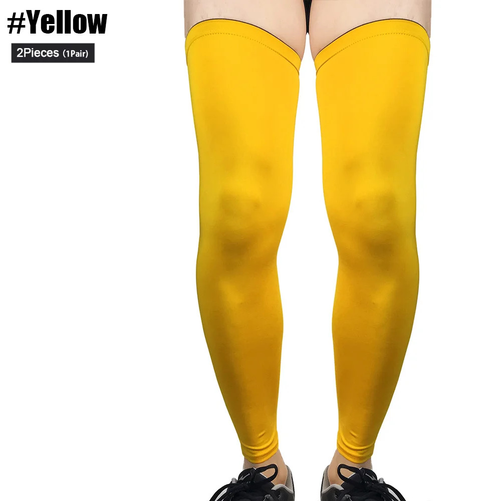 1Pair Compression Leg Sleeve Full Length Leg Sleeves Sports Cycling Leg Sleeves