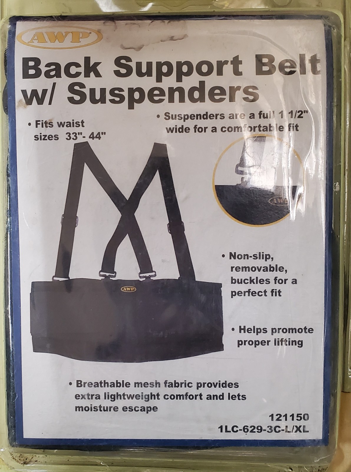 Large/XL Adjustable BackSupport 121150 1LC-629-3C-L/X L 33″-44″ waist