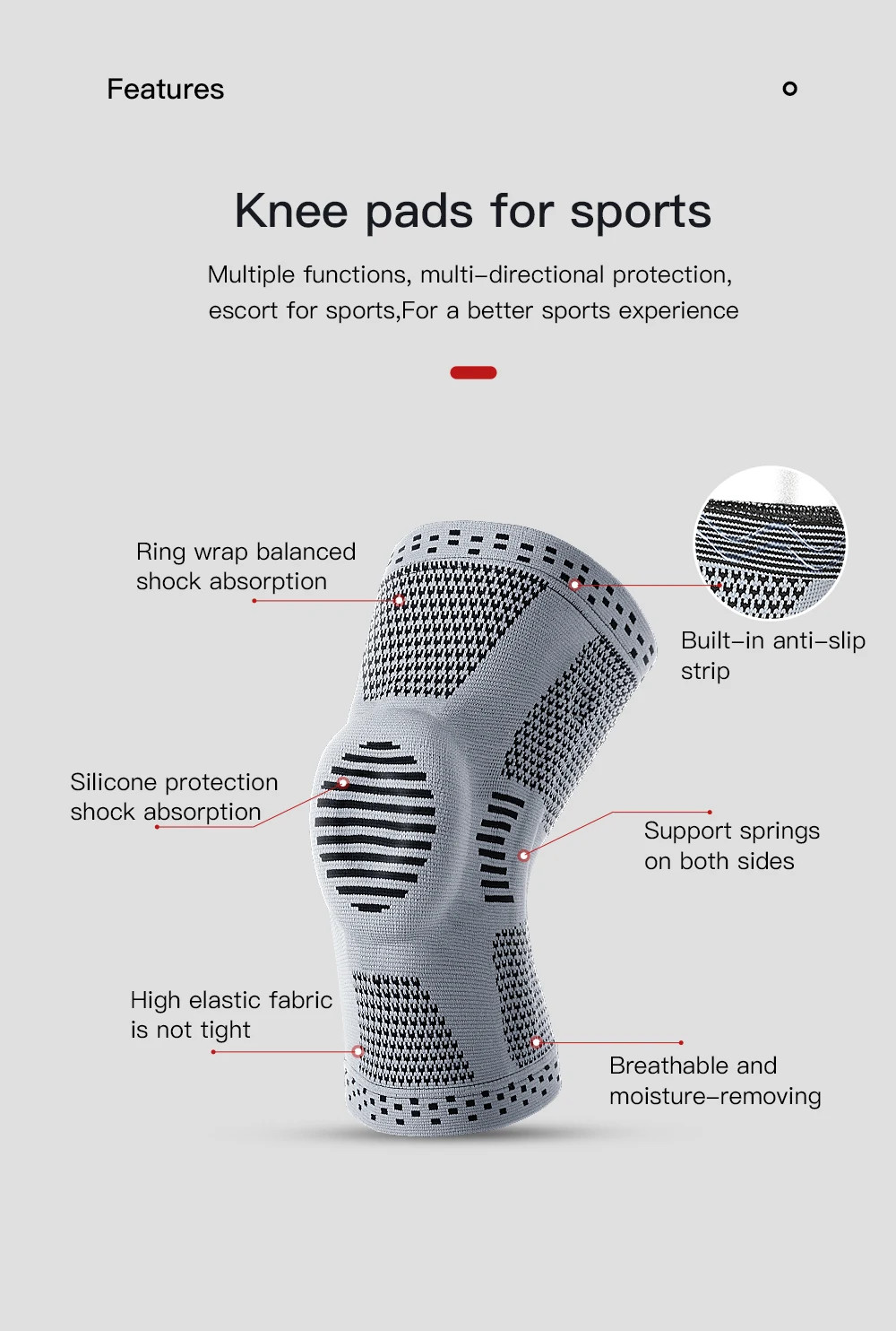 Orthopedic Knee Brace Support Patella Protector Adjustable Meniscus Ligament Pad