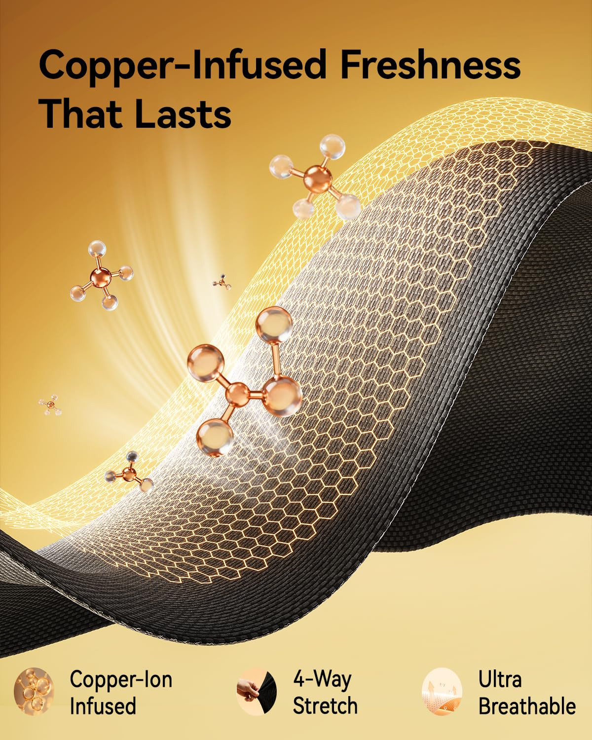 Copper-Infused Thigh Compression Sleeves 1 Pair [Upgrade Medical-Grade & Anti-Sl