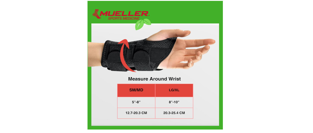 MUELLER Sports Medicine Green Fitted Wrist Brace