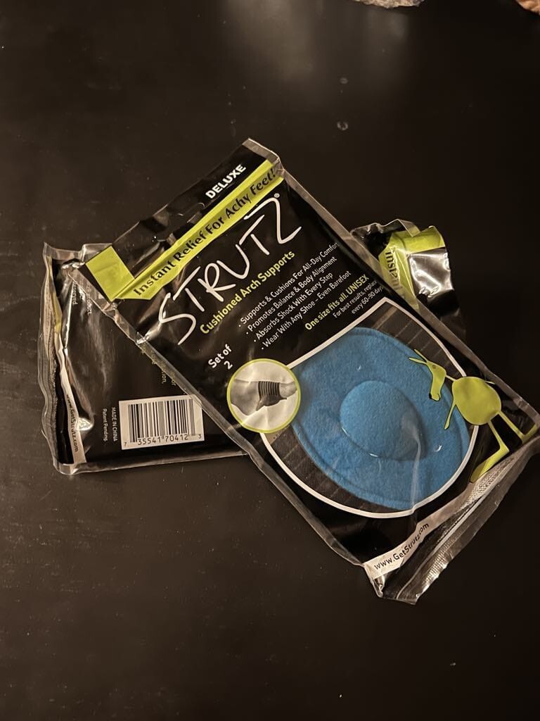 Arch Support Strutz DELUXE 2 DOUBLE PACKS FOR PRICE OF 1 Cushioned Feet & Heels