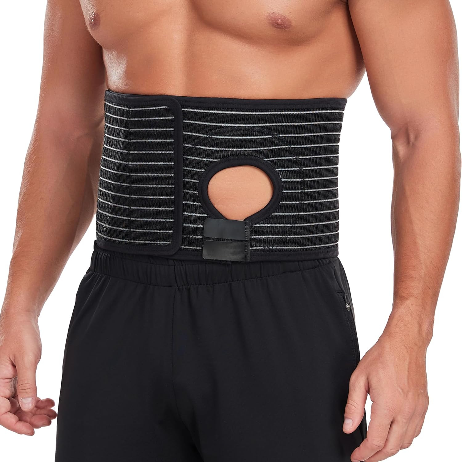 Ostomy Hernia Belt with Stoma Opening, Adjustable Ostomy Support Belt for Men…