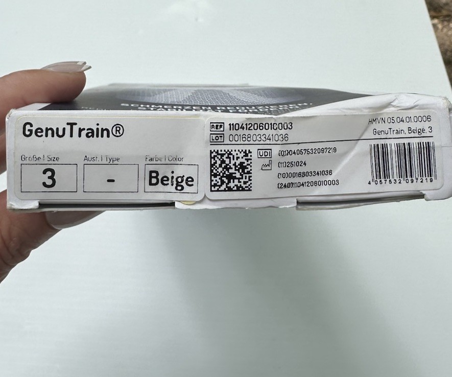 Bauerfeind GenuTrain Knee Support Brace Size 3 Beige New
