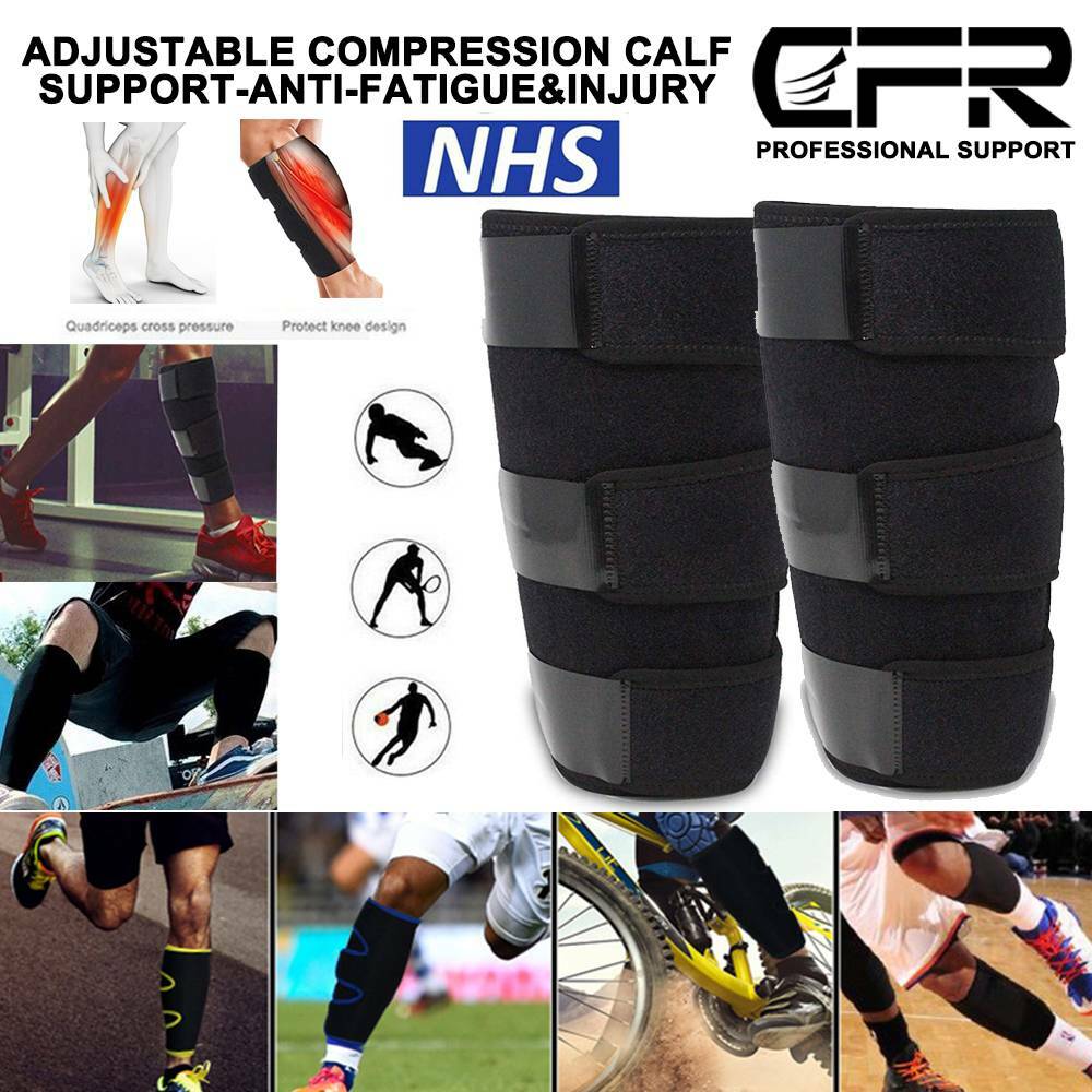 Calf Brace Adjustable Shin Splint Support Leg Compression Muscle Swelling Wrap