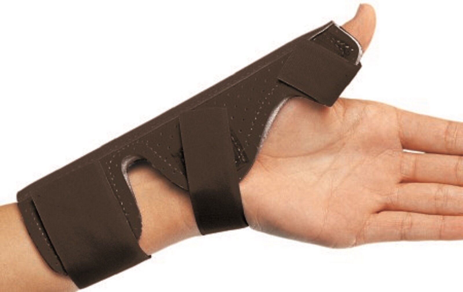 MCK Thumb Splint Wrist Strap Aluminum / Suede Left or Right Hand Beige One