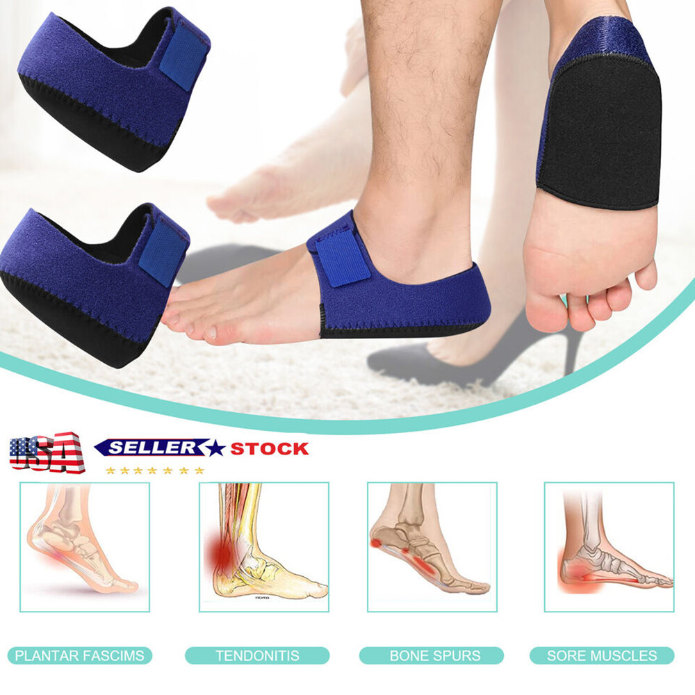1/2 Pairs Heel Cup Support Protector Pad Socks Cushion Sleeves Plantar Fasciitis