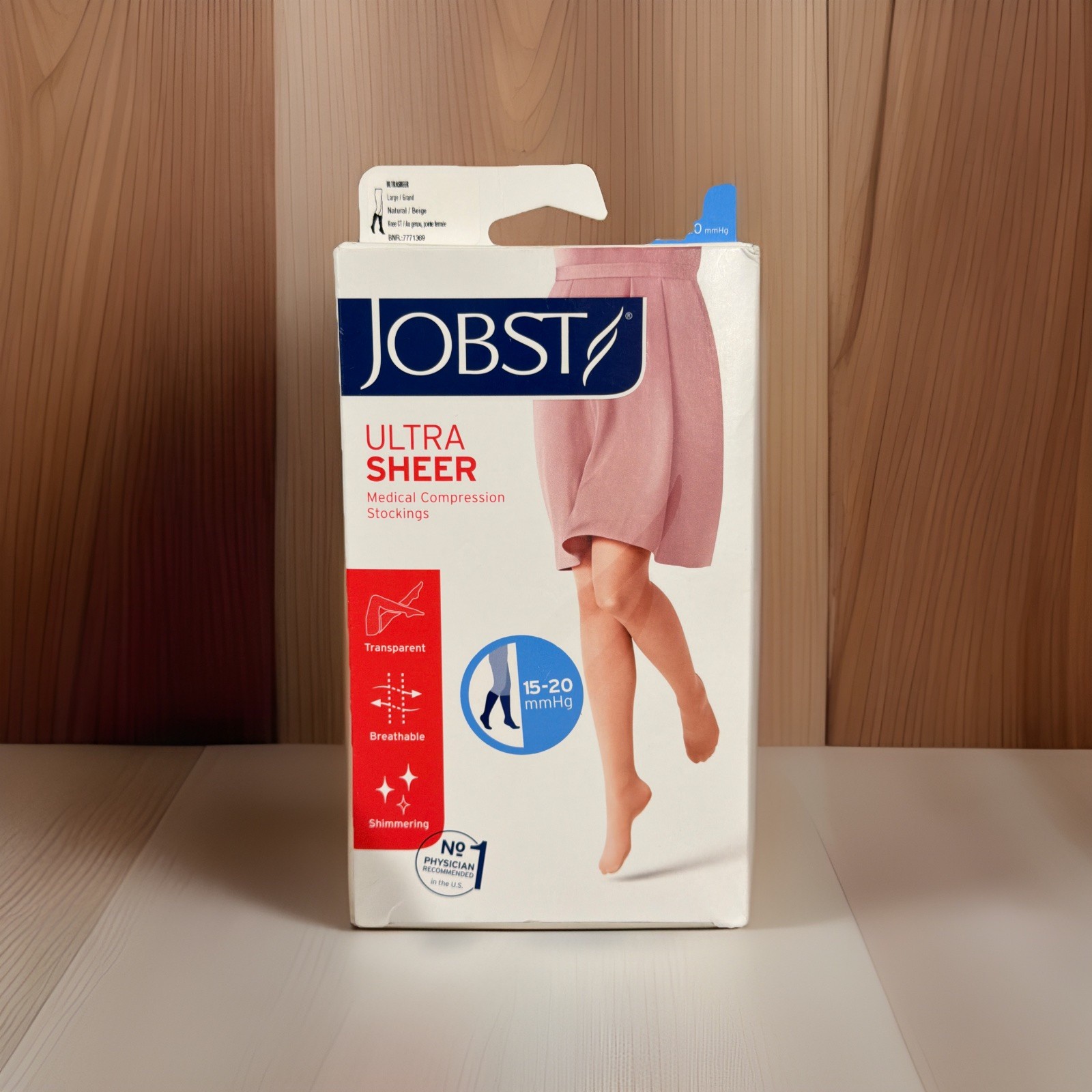 NEW Jobst Ultra Sheer Medical Compression Stockings Below Knee 15-20 mmHg Large