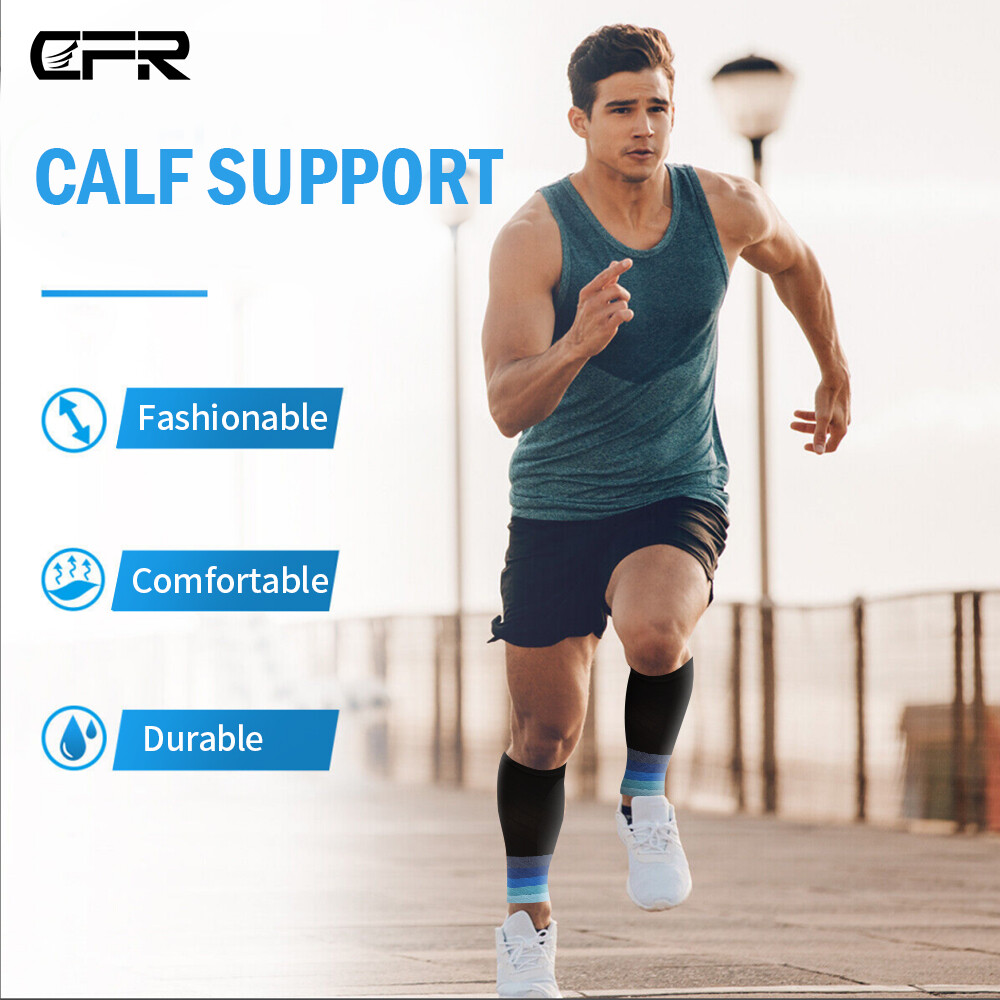 Compression Sleeve Calf Support Brace Graduated Leg Varicose Edema Sport Running