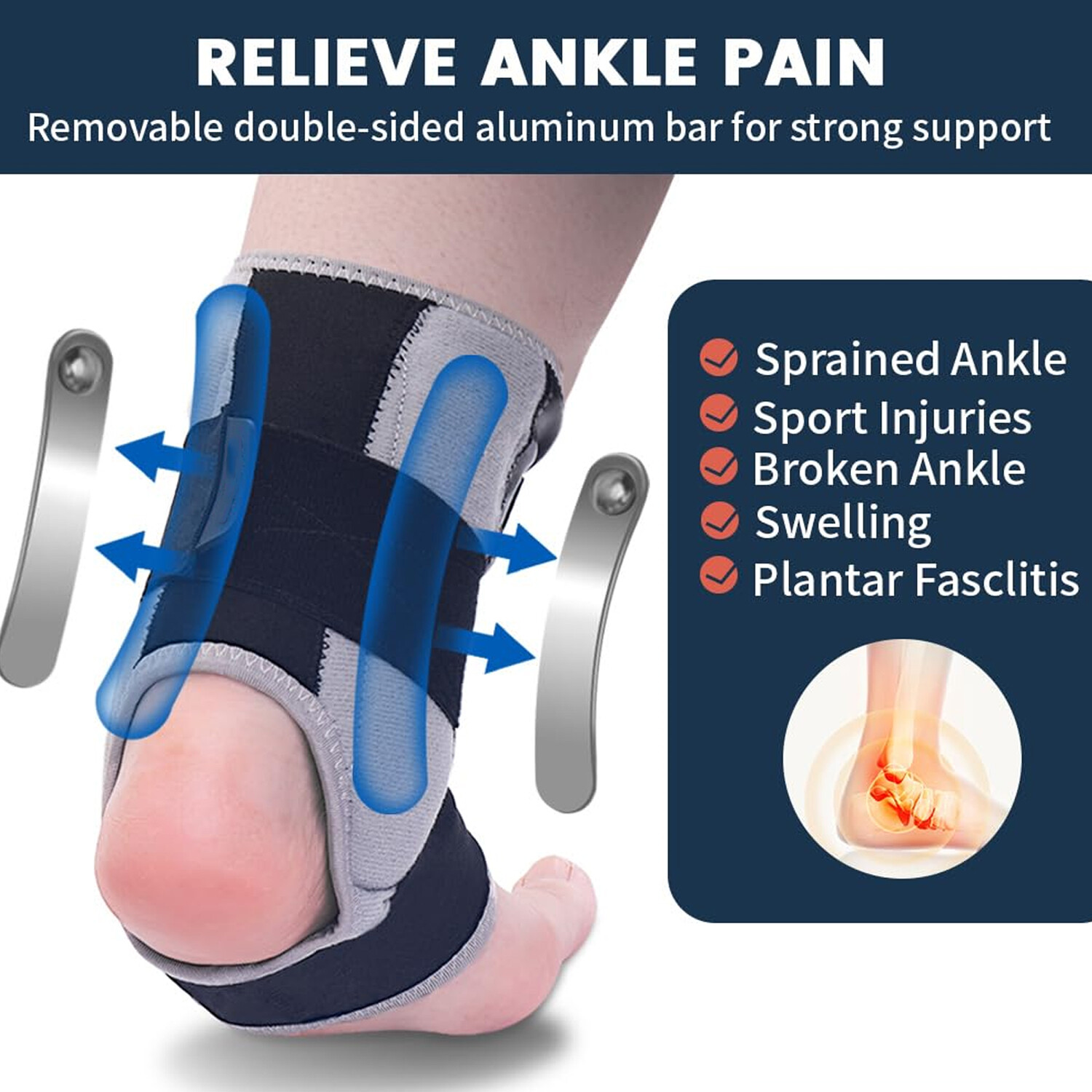 ANKLE BRACE COMPRESSION SUPPORT STABILIZER WRAP LACE UP ✅Sprain PAIN RELIEF FOOT