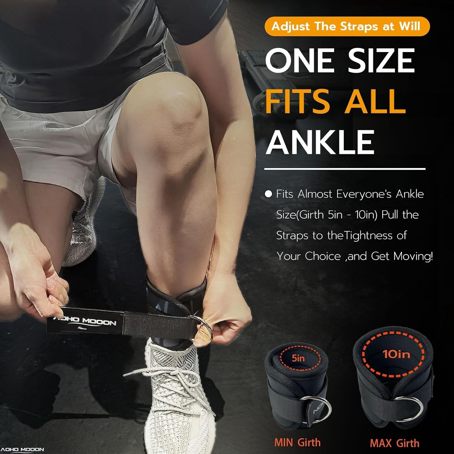 Cable Machine Ankle Straps for Women, Nylon, 1 Pack